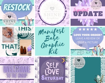 Manifest Babe Boutique FB Group Templates | Engagement & Crystal Templates | Social Selling Templates | Social Media Templates For Boutiques