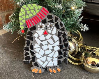 Kit Mosaico Pingüino Navidad para Adultos - excelente idea regalo- Kit mosaico Navidad- Kit mosaico infantil- Pingüino