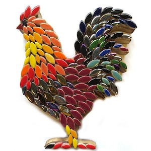 Mosaic Rooster Kit - Perfect Kitchen Decor - No cutting required
