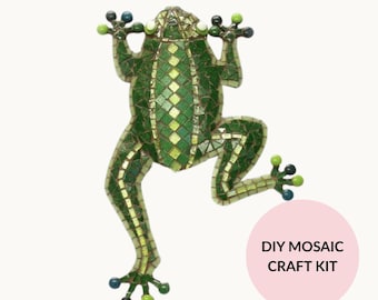 Green Tree Frog Mosaic Kit – Outdoor Garden Decor Craft Project