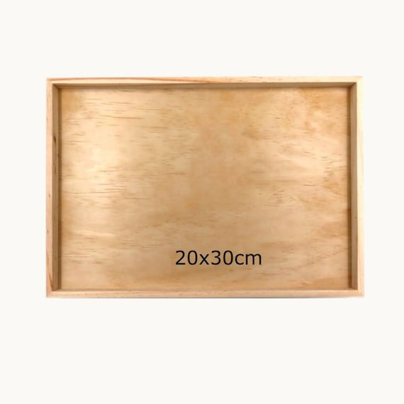 Acacia Wooden Mosaic Frame Base 20x30cm – Craft Tray, House Number Blank