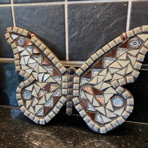 Butterfly Mosaic Kit for Adults in three different colour options - perfect garden or home decor - excellent gift idea