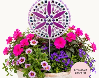 Lavender Dreams Flower Pop Mosaic Kit - DIY Garden Mosaic Craft Kit for Beginners