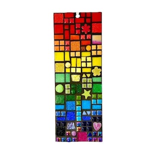 Rainbow Wall Plaque Mosaic Kit - Stunning handmade wall decor - Beginners Mosaic Kit