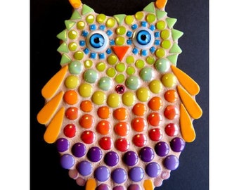 Owl Mosaic Kit - Suitable for Children and Beginners - Individual Kit or School & Party Packs-Mosaic art