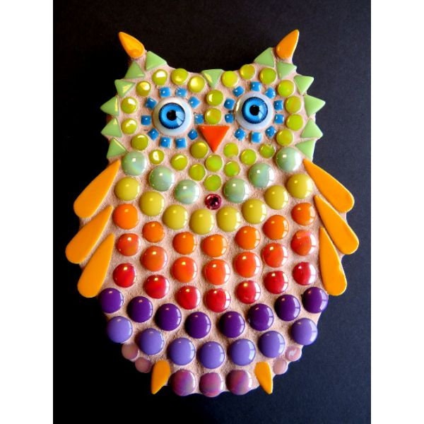 Owl Mosaic Kit - Suitable for Children and Beginners - Individual Kit or School & Party Packs-Mosaic art