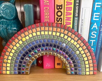 Rainbow Arch Mosaic Kit  - Makes perfect gift and gorgeous home decor - Beginners Mosaic Kit, No cutting required.