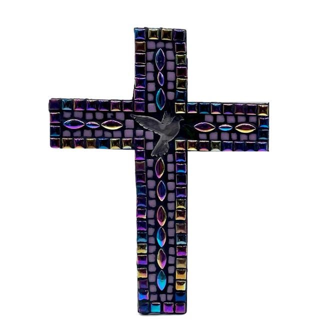 Mosaic Cross Kit - Beautiful gift idea - No cutting required, Perfect for beginners- Mosaic art