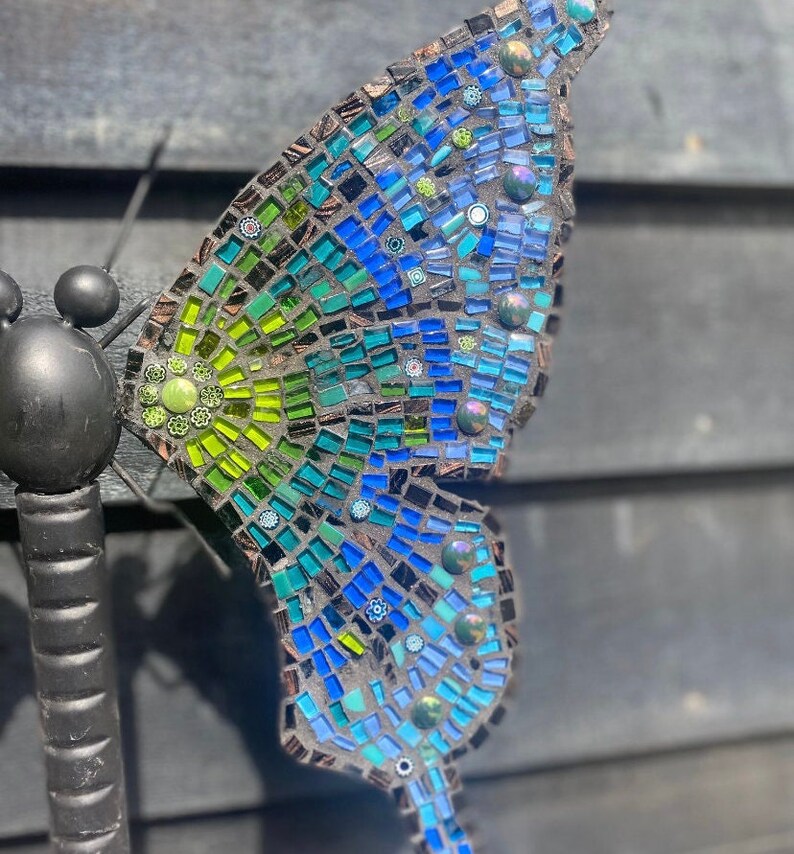 Large Garden Mosaic Butterfly Kit With Garden Stake Requires Etsy