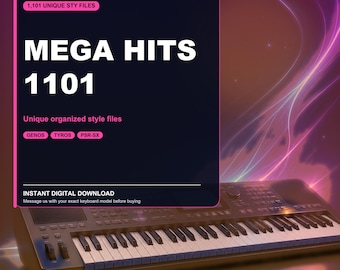 Mega Hits Yamaha Style Pack – 1101個のユニークなSTYファイル | Genos Tyros PSR-SX