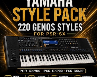 Paquete de 220 estilos Genos para teclados Yamaha PSR-SX Tyros DGX Arranger