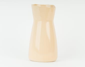 Handgjord stengods ljusrosa vas, modern keramikvas, glaserad keramikvas, minimalistisk heminredning, keramikblomvas, rustikt bondgårdshus