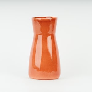 Handmade Stoneware Burnt Orange Vase, Modern Ceramic Vase, Glazed Pottery Vase, Minimalist Home Décor, Pottery Flower Vase, Rustic Farmhouse