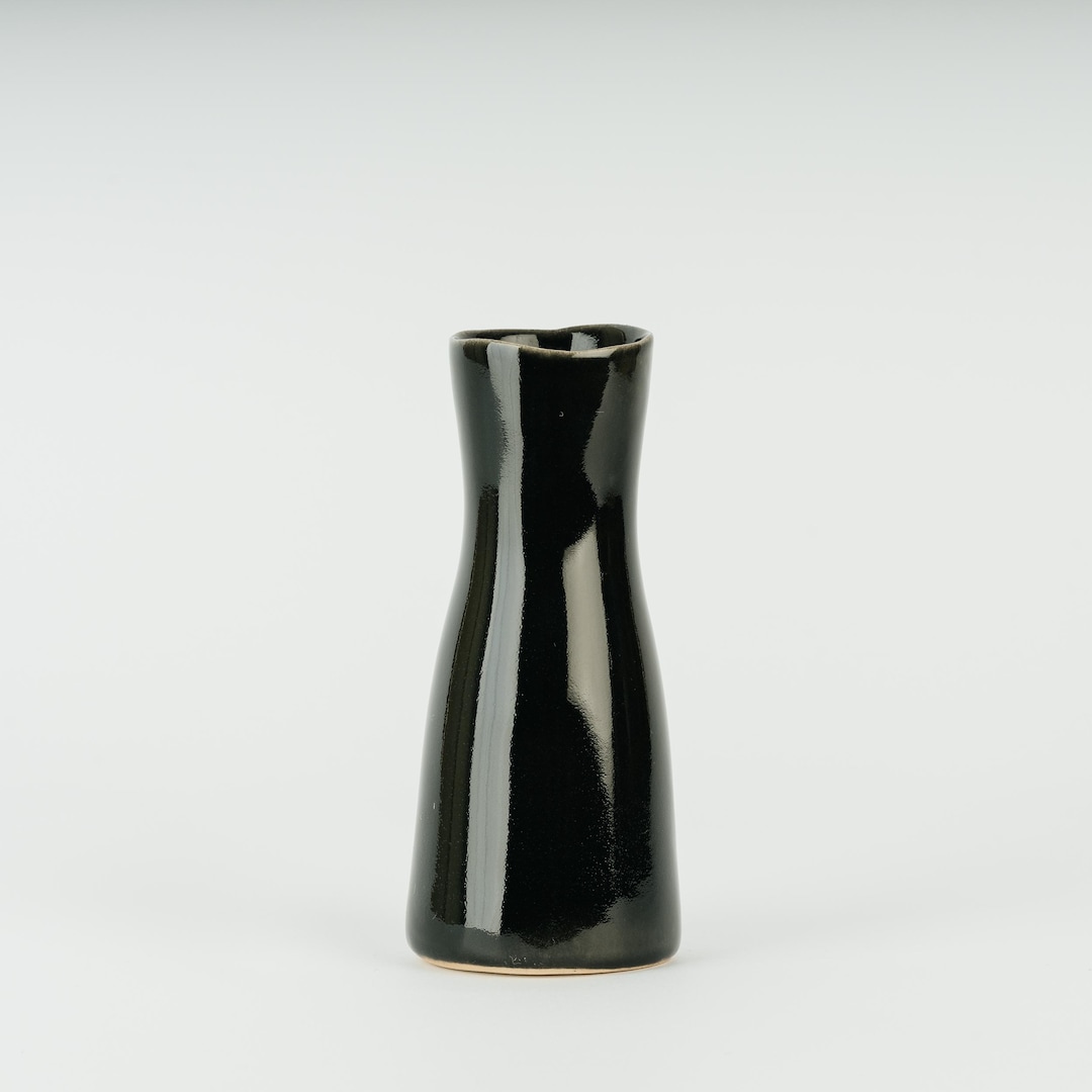 Small Ceramic Black Bud Vase, Handmade Stoneware Vase, Pottery Vase ...