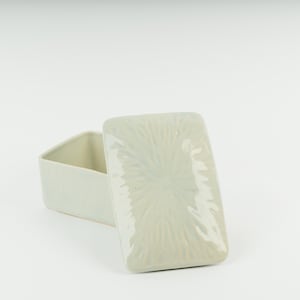 Handmade Ceramic Butter Dish: Pale Powder Blue Stoneware Butter Keeper
