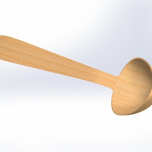 Wooden Spoon Template: 3D Print & CNC File (Digital Download)