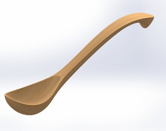 wooden spoon Template, Wood carving Template, File for 3D Print and CNC, stl, pdf, ai, dxf, dwg