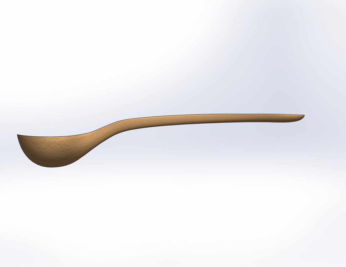 Wooden Spoon Template, Wood Carving Template, File for 3D Print and CNC ...
