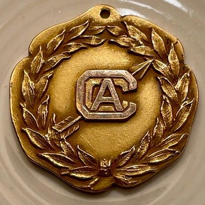 Century Old Antique Swimming Medal Medallion Prize
