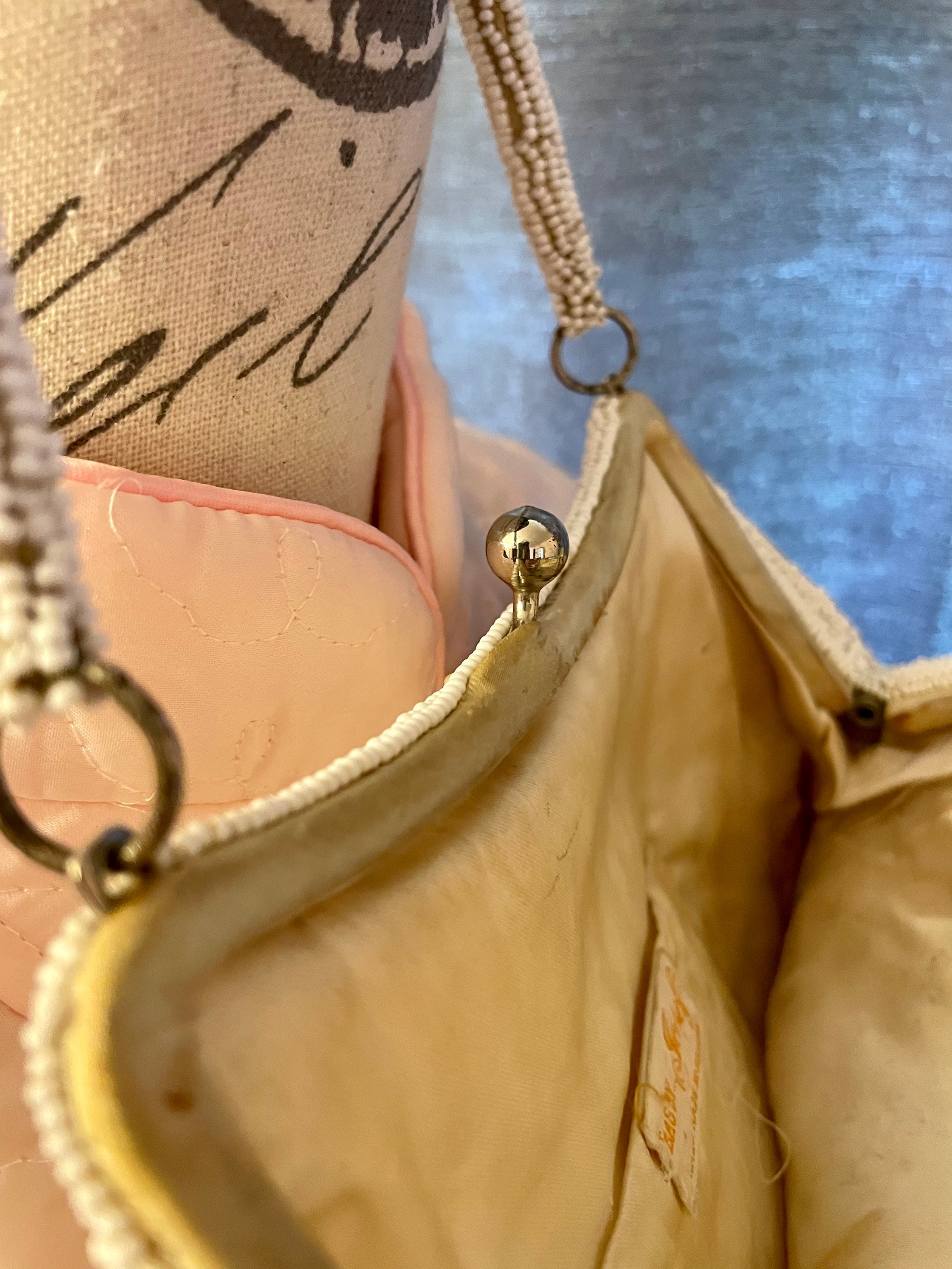 Vintage 1930s40s Josef Hand Beaded in Belgium White Purse Etsy