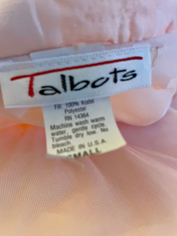 Vintage 80s Talbots Pink Quilt Jacket Size Small - image 9