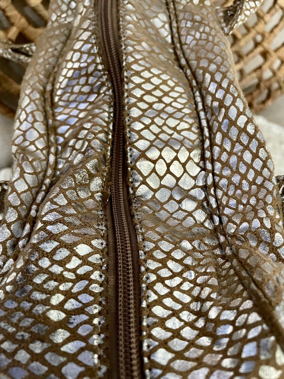 Vintage Y2K Faux Reptile With Chunky Rhinestones … - image 7