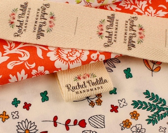 30X60mm,Cotton Twill webbing,Flat or Folded Labels,Printed Sew-in Fabric,Custom Personalizada,Sewing,Knitting or Crochet Labels