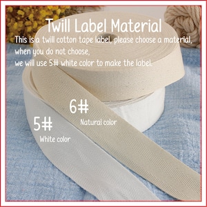 3042MM Logo Labels, Folding Tags, Sew Twill Labels, Sew Accessori, Ribbon Label,Custom Fabric Tags, Labels for Clothes image 5