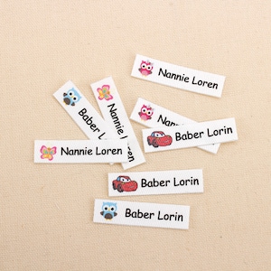 160pcs Custom Ironing Labels,  Cartoon labels, children's clothing, personalized name tags for children, iron on