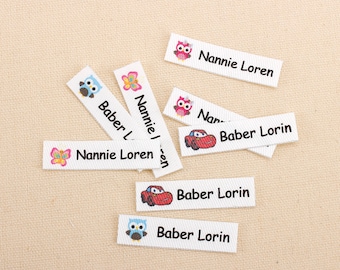 160pcs Custom Ironing Labels,  Cartoon labels, children&#39;s clothing, personalized name tags for children, iron on