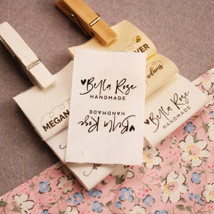 30*50 mm Cotone con logo o testo Accessori per cucire Etichetta, etichette per abbigliamento personalizzate, etichette per articoli fatti a mano, etichette per abbigliamento, etichette da cucire
