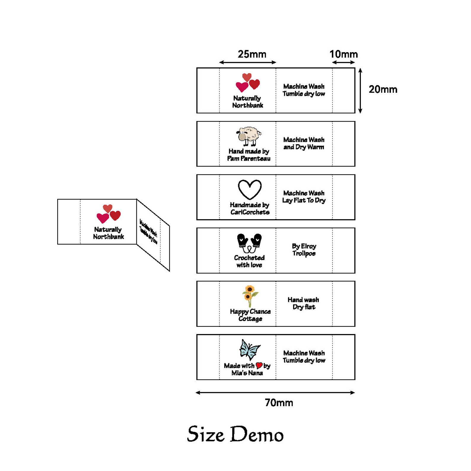 20x70mm,cotton Twill Webbing,flat or Folded Labels,tags for Knitted ...