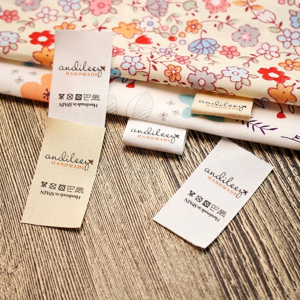 25*50mmCotton With Logo or Text Sewing Accessori Label,custom clothing labels,labels for handmade items,clothing labels,custom fabric labels