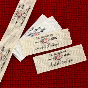 2060mm Twill RibbonLabels, Logo Labels, Sew Accessori, Ribbon Label, Custom Fabric Label, Labels for Clothes, Name Tags image 2