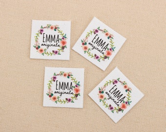 96pcs Ironing Labels, Logo or Text, Personalized Brand , Clothing Labels,  Free shipping, Custom Design, Cotton tags