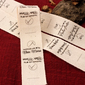 25x60mm,cotton Twill Webbing,flat or Folded Labels,printed Sew-in ...