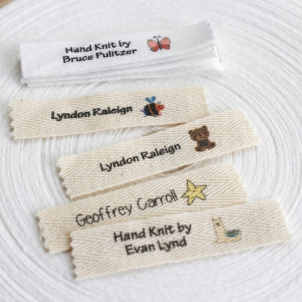 15X70mm,Cotton Twill webbing,Flat or Folded Labels,Printed Sew-in Fabric,Custom Personalizada,Sewing,Knitting or Crochet Labels