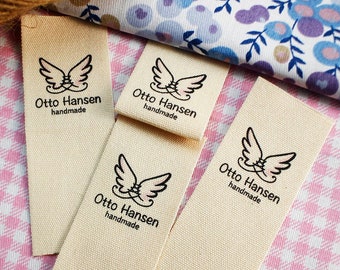 25*70mm Cotton With Logo or Text Sewing accessori Label,tags for knitted things,Custom,Personalizada,handmade label,gift tags