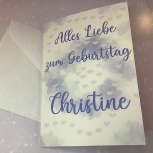 personalisierte Geburtstagskarte für Kinder, Frauen