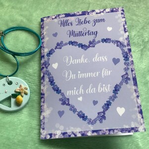 Set Geschenk Muttertag Halskette + Muttertagskarte