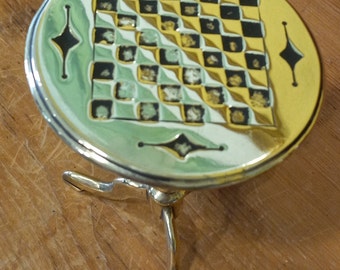 Vintage Brass Miniature Tilt-top Gaming Table