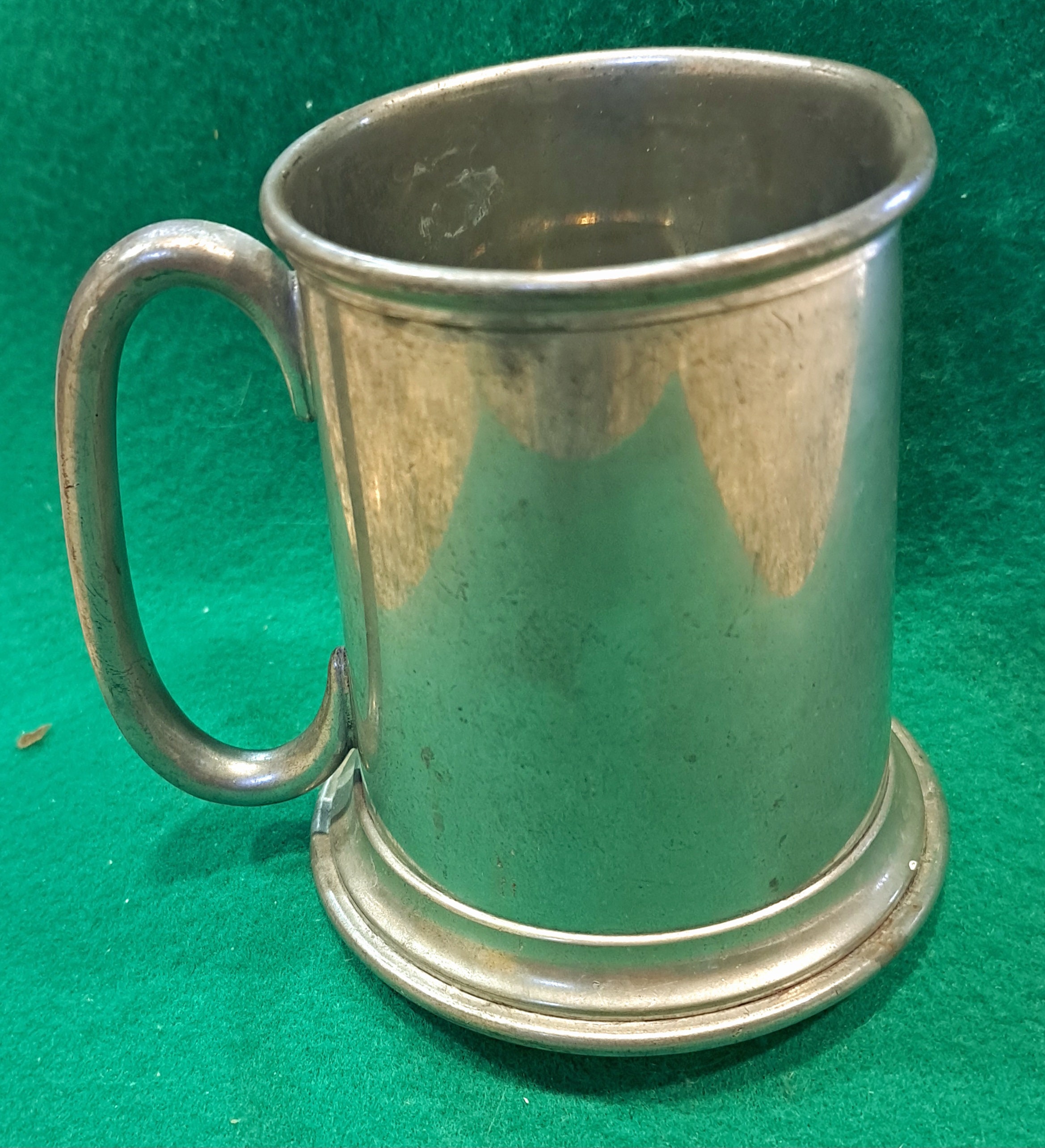 Vintage Hanle & Debler Pewter Beer Mug Glass Bottom 1960s Mono Etsy