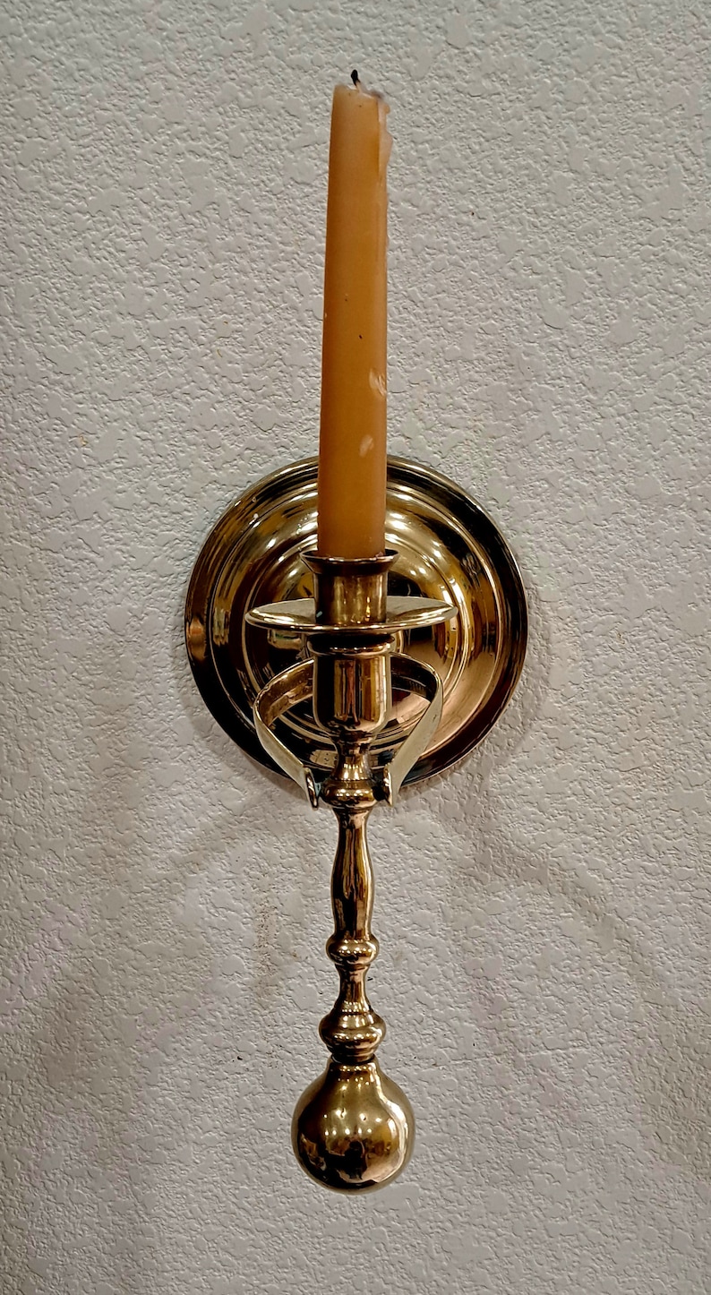 Vintage Nautical American Brass Gimbal Wall Candle Holder 9 Etsy