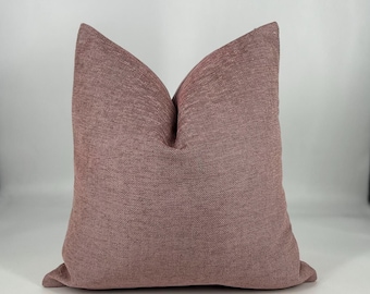 Poszewka na poduszkę z lnu Dusty Rose, nowoczesna, teksturowana poduszka