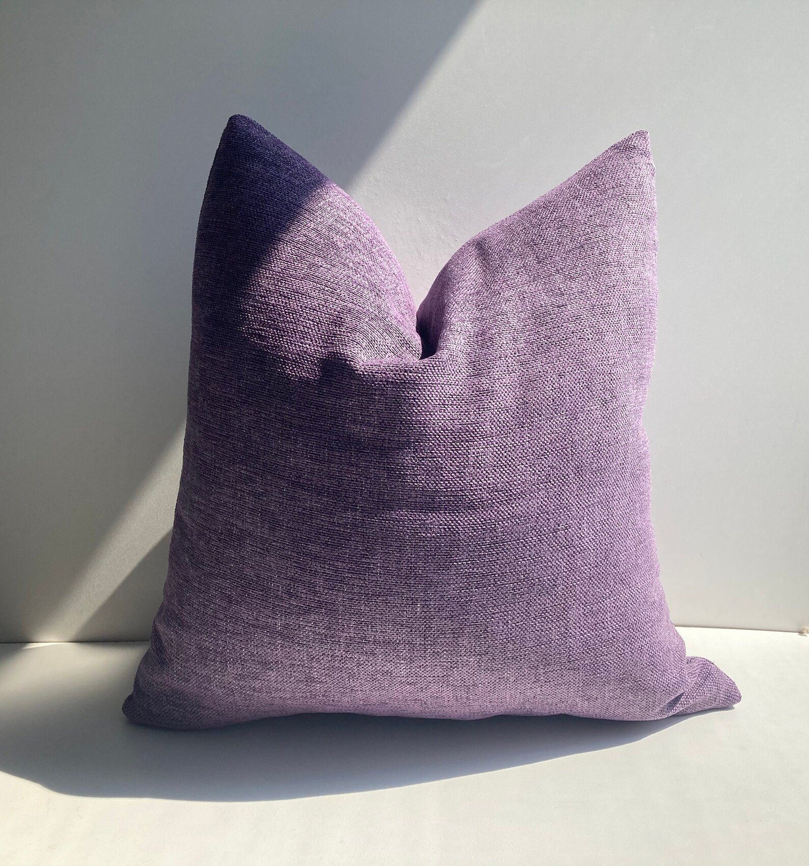 Lavender Linen Textured Pillow Cover Purple Decorative Etsy