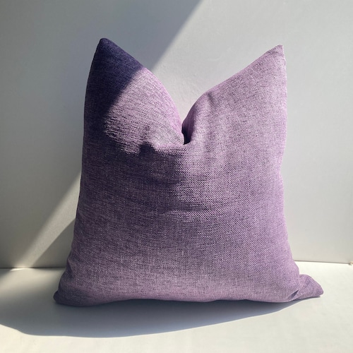Lavender Linen Textured Pillow Cover, Purple Decorative Pillow, Bedroom and Living Room Linen Pillows, Euro Sham Pillow Cover, Cushion Case