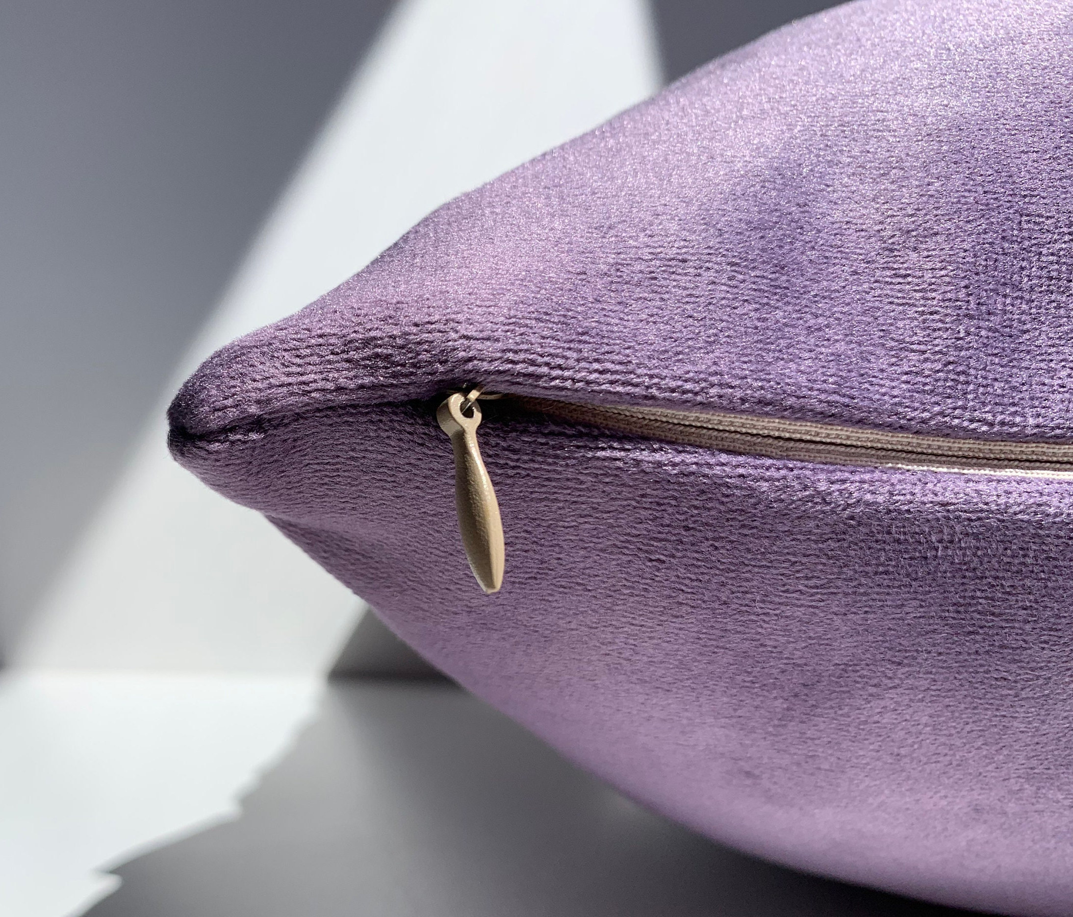 DaDa Bedding Whimsical Lavender Purple Grey Yarn Dyed Euro Pillow Sham Cover, 26