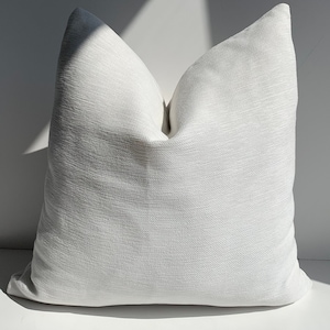 Linen Throw Pillow Cases, Thick Woven Linen Pillows, Textured Soft light color pillow, Bedroom And Living Room Cushion