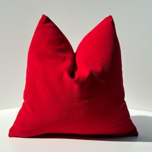 Red Chenille Pillow Cover, Red Decorative Cushion Cover, Red  Throw Pillow Cover, Euro Sham, Red Thick Chenille Pillowcase, Christmas Gift