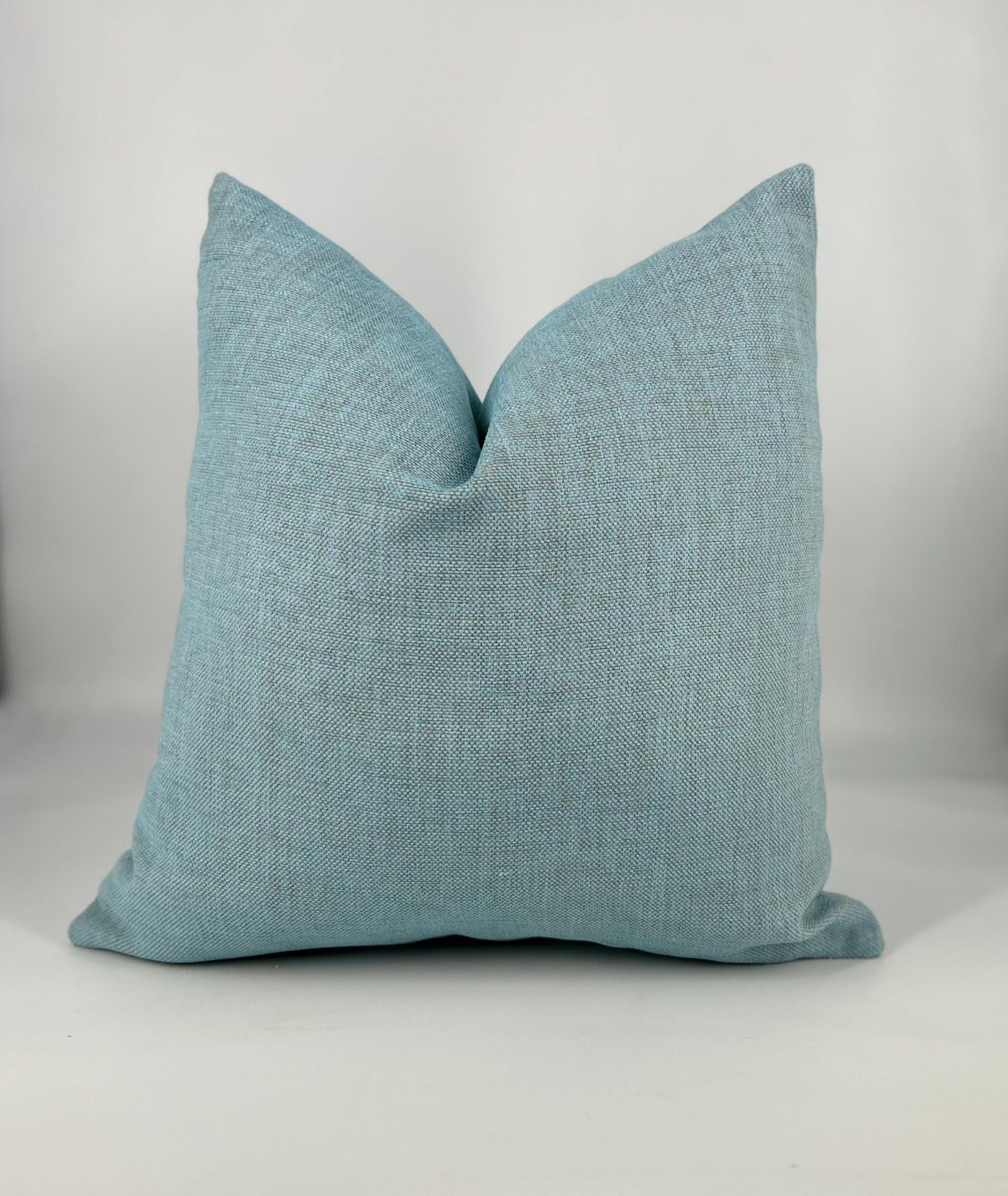 Sky Blue Linen Pillow Cover, Linen Look Cushion Cover for Sofa or Bed, Decorative Throw Pillow Case, Modern Minimalist Home Decor, Home Gift